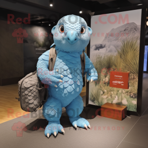 Sky Blue Pangolin mascotte...