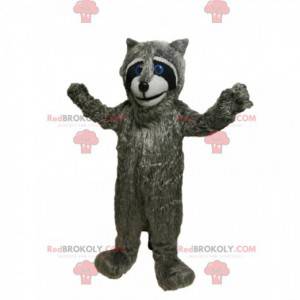 Mascot gray raccoon with beautiful blue eyes! - Redbrokoly.com