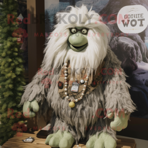 Olive Yeti maskot drakt...