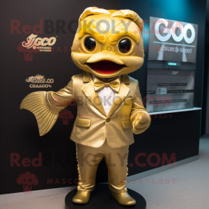 Gold Cod maskot kostym...