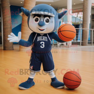 Navy-Basketball Maskottchen...