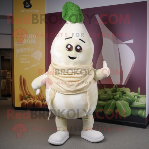 Cream Beet mascotte kostuum...