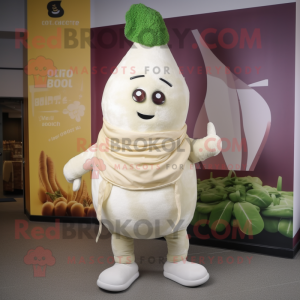 Cream Beet maskot drakt...