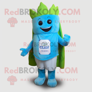 Blauer Celery Maskottchen...