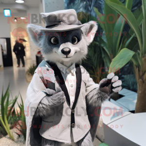 Grå Lemur maskot kostume...