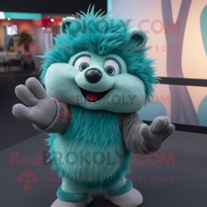 Teal Hedgehog mascotte...