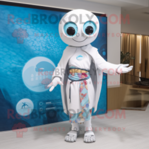 nan Gyro mascot costume character dressed with a One-Piece Swimsuit and Smartwatches