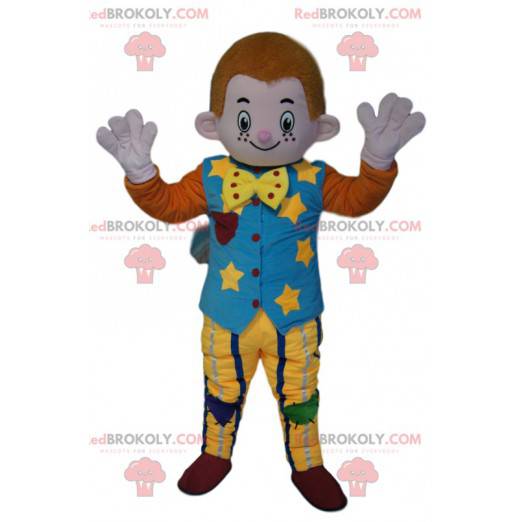 Mascot little red-haired man with a vintage costume -