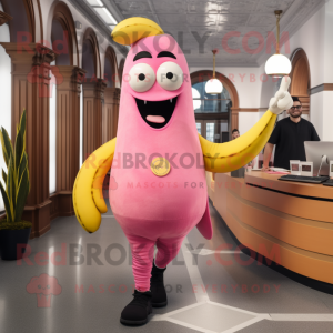 Postava maskota růžového...