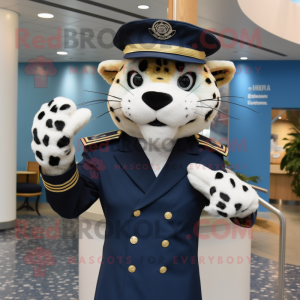 Navy Cheetah maskot drakt...