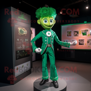Grøn irsk danser maskot...