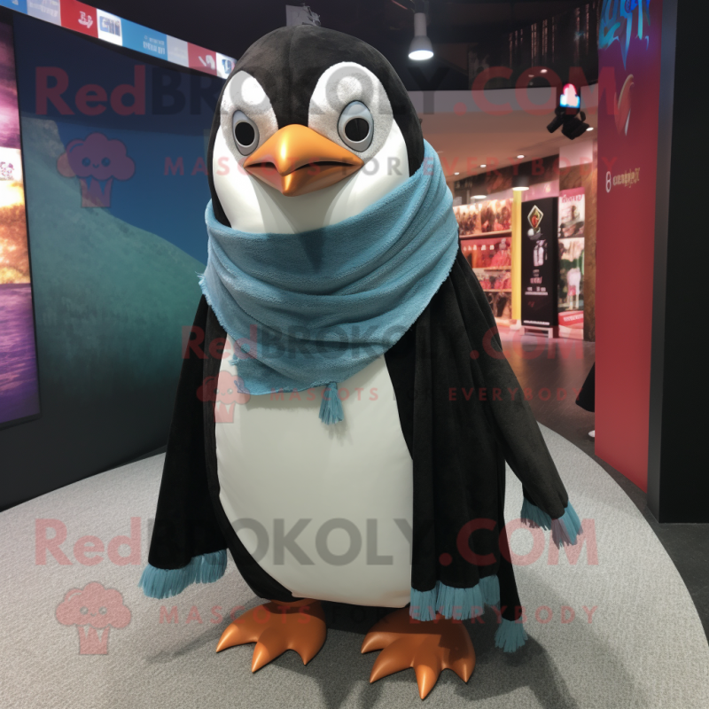 nan Penguin mascot costume character dressed with a Bermuda Shorts and Shawls