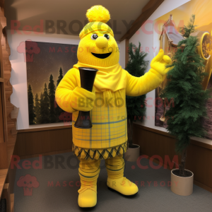 Citrongul sækkepibe maskot...