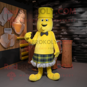 Citrongul säckpipa maskot...