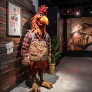 Maroon Rooster mascotte...