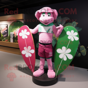 Pink Four Leaf Clover...