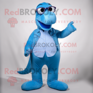 Blauw Diplodocus mascotte...