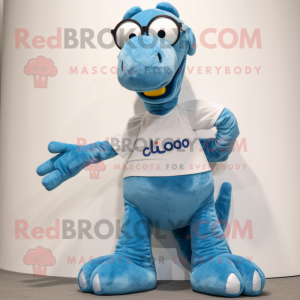 Blauw Diplodocus mascotte...