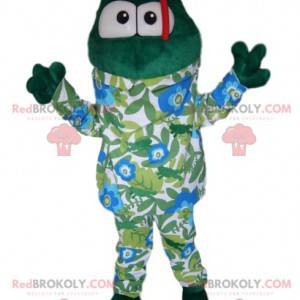 Frog mascot with a bathing suit and a snorkel - Redbrokoly.com