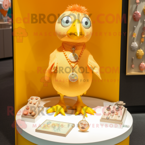 Peach Canary maskot drakt...