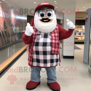 nan Enchiladas mascot costume character dressed with a Flannel Shirt and Bracelets