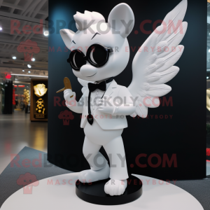 Hvit Cupid maskot drakt...