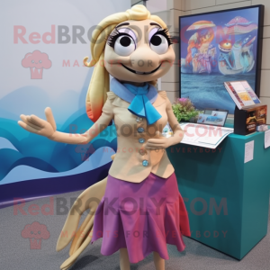 Tan Mermaid mascotte...