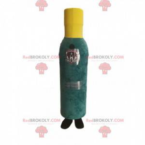 Green and yellow bottle mascot. Bottle costume - Redbrokoly.com