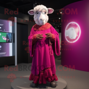 Magenta Ram maskot kostume...