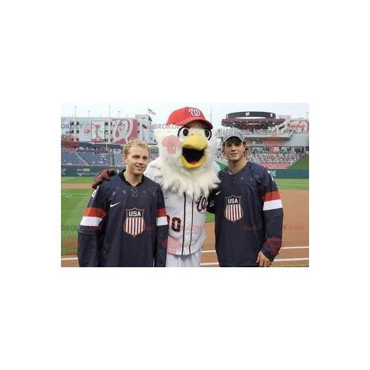 White owl mascot in baseball outfit - Redbrokoly.com