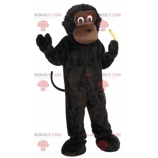 Small gorilla chimpanzee brown monkey mascot - Redbrokoly.com