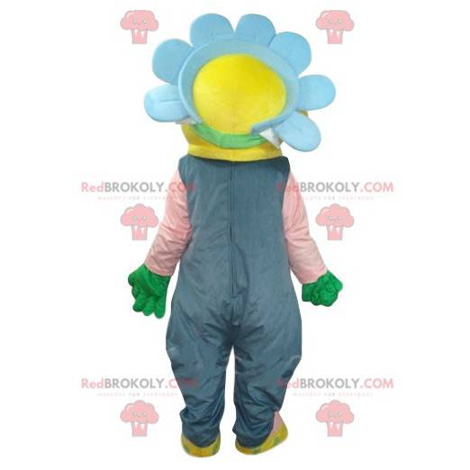 Gelbes Maskottchen mit blauer Blumenkrone - Redbrokoly.com