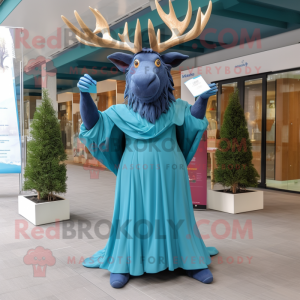 Blue Irish Elk maskot...