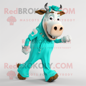 Turquoise Guernsey Cow...