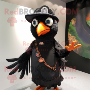 nan Blackbird mascot costume character dressed with a Bodysuit and Keychains