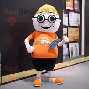 nan Squash mascot costume character dressed with a Running Shorts and Reading glasses