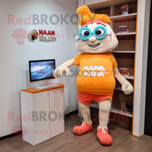 nan Squash mascot costume character dressed with a Running Shorts and Reading glasses
