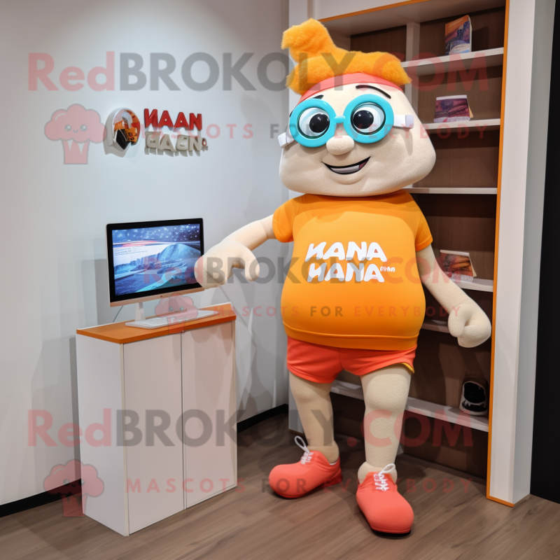 nan Squash mascot costume character dressed with a Running Shorts and Reading glasses nan Squash mascot costume character dressed with a Running Shorts and Reading glasses