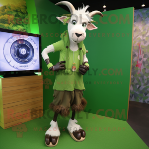 Olive Goat mascotte kostuum...