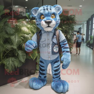 Blauer Tiger Maskottchen...