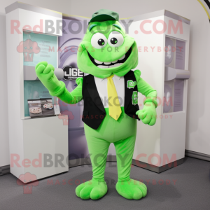 Lime Green Ice Maskottchen...