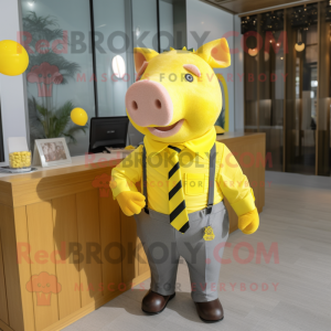 Yellow Sow mascotte kostuum...