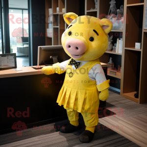 Yellow Sow mascotte kostuum...