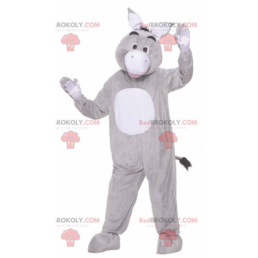 Gray and white eeyore donkey mascot - Redbrokoly.com