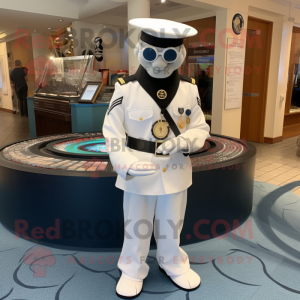 nan Marine Recon mascot costume character dressed with a Circle Skirt and Bracelets
