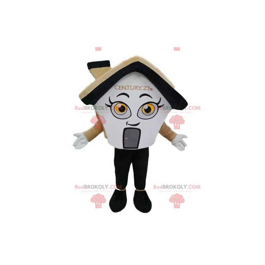 Maskot krémový dům s krbem - Redbrokoly.com Maskot krémový dům s krbem - Redbrokoly.com