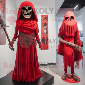 Red Undead maskot kostume...