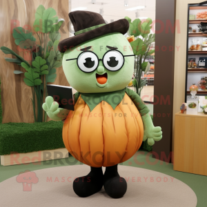 Olive Pumpkin maskot kostym...