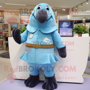 Sky Blue Walrus mascotte...