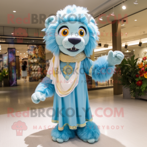 Sky Blue Lion mascotte...